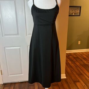 The North Face Dress Womens Small Solid Black Abby Convertible Midi Athleisure